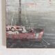 Painting of a cityscape with a harbour, Harry Dedic, 1960s