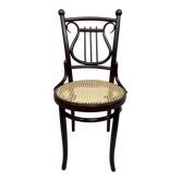 Curved wooden chair attributed to Thonet.