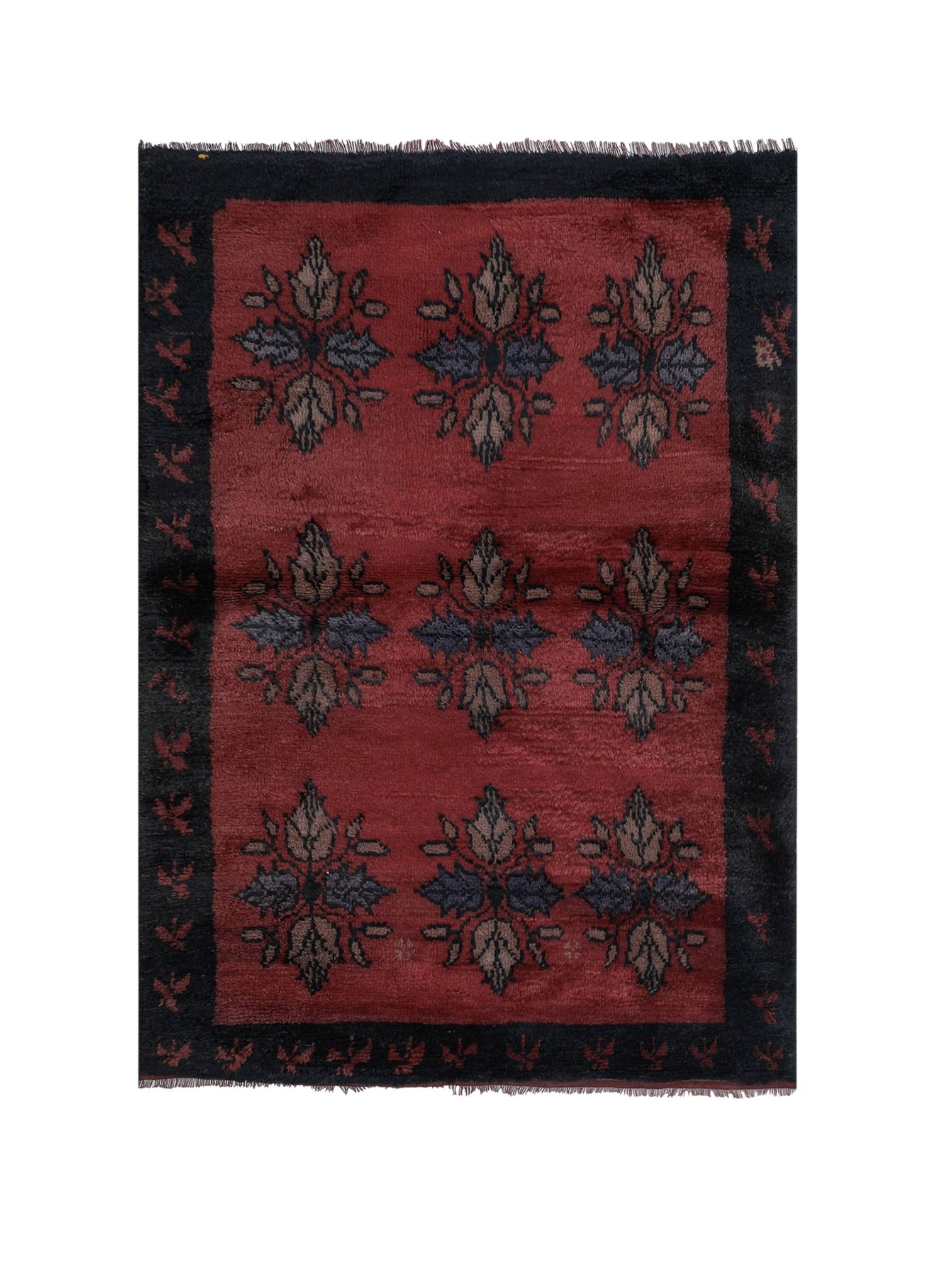 Tapis vintage turc de oushak tissé à la main 108x163 cm