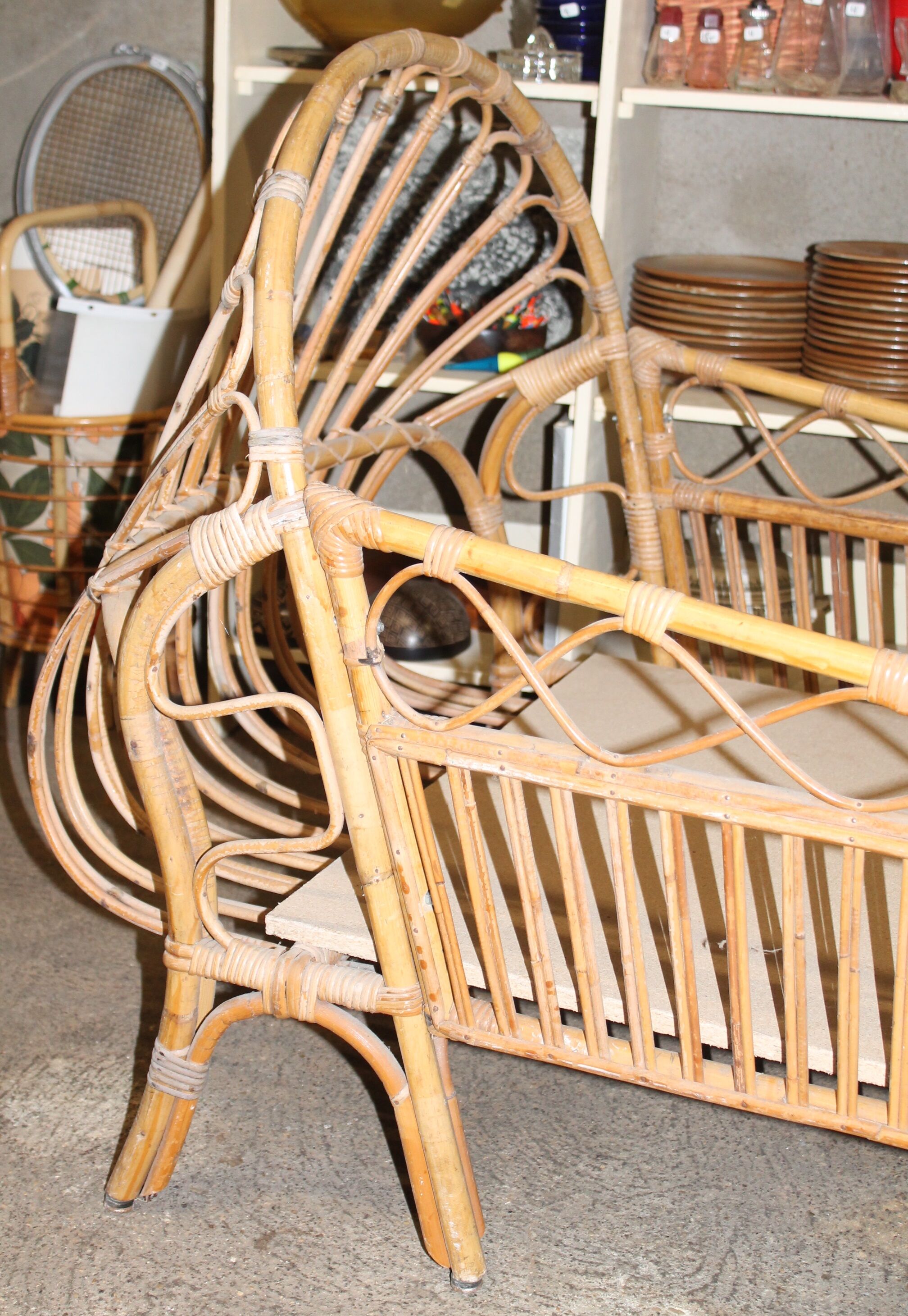 Rattan child bed