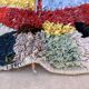Tapis Berbère Boucherouite coloré - 81 x 190 cm