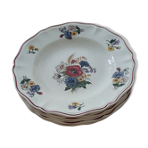 Set of 6 Digoin hollow plates