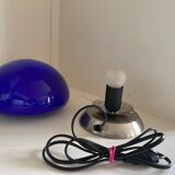 Vintage mushroom lamp globe blue glass 70s style