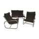 Canape set and pair of vintage 70s chrome tubular armchair