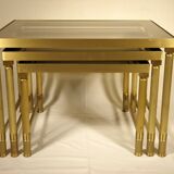Brass and glass nesting tables