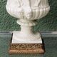 Pair of Medicis Borghese vases in porcelain biscuit and brass.