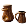 Accolay vintage 1950 ceramic jug & mustard pot signed double a