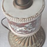 Pair of vintage brass/ceramic lamps
