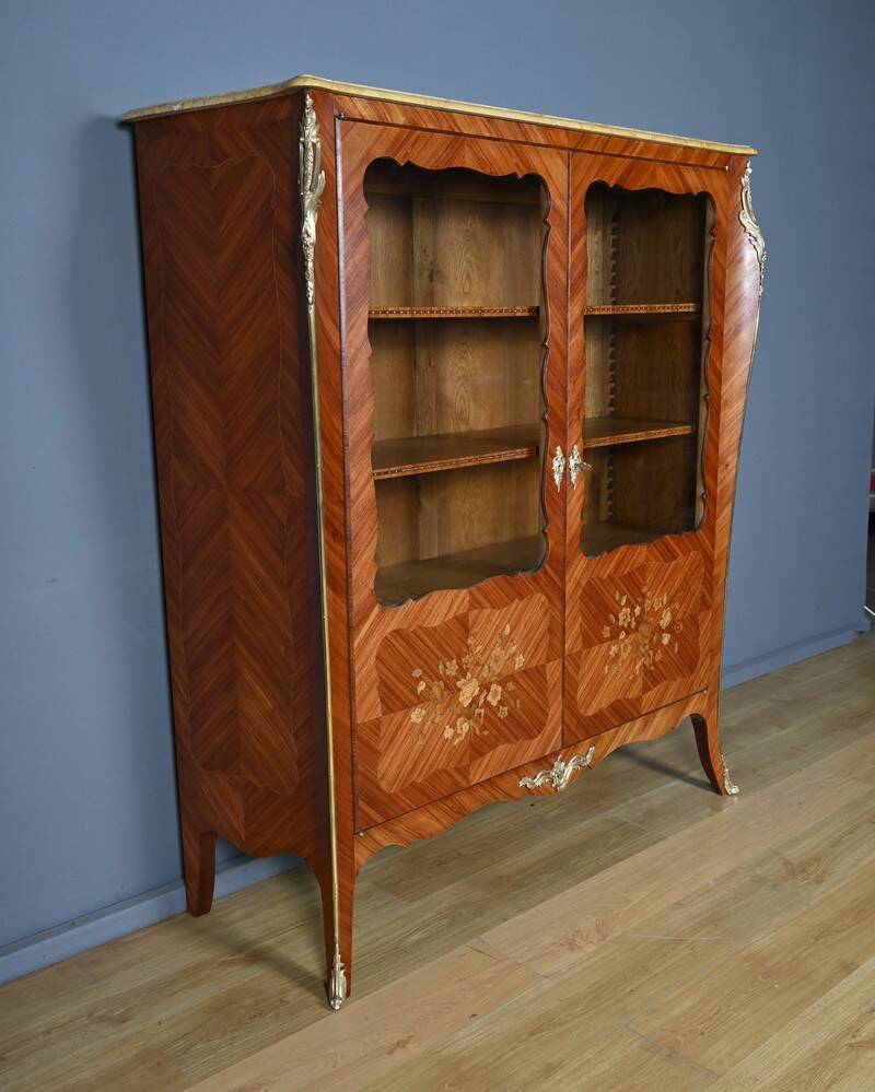 Small Display Library in Rosewood Marquetry, Louis XV style