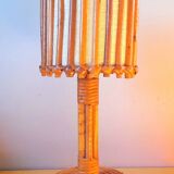 Rattan lamp by Louis Sognot 1950s
