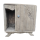 Small auxiliary sandblasted piece of furniture