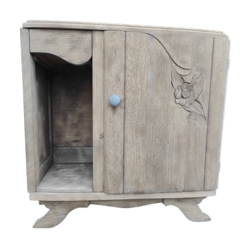 Small auxiliary sandblasted piece of furniture