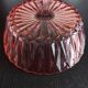 Chiseled pink glass salad bowl