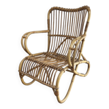 Armchair in woven wicker 1960/1970s