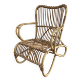 Armchair in woven wicker 1960/1970s