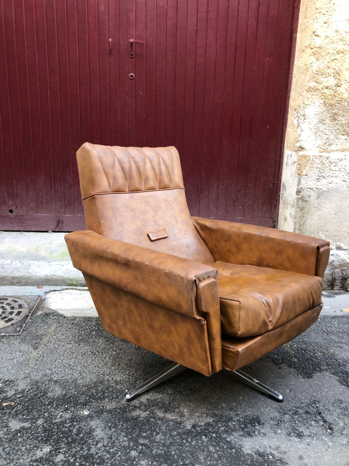 Vintage leather armchair