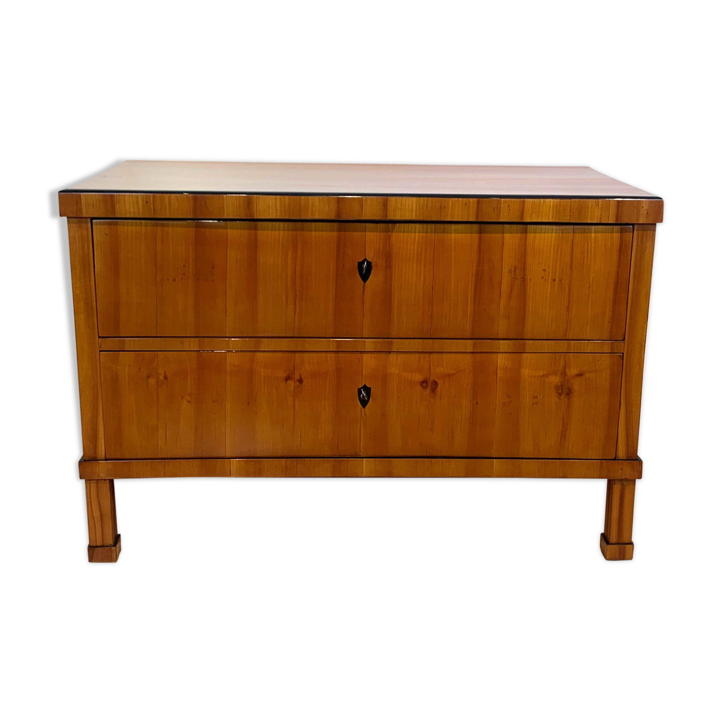 Biedermeier Two Drawer Commode, Cherry Veneer, South Germany, circa 1820