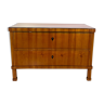 Biedermeier Two Drawer Commode, Cherry Veneer, South Germany, circa 1820