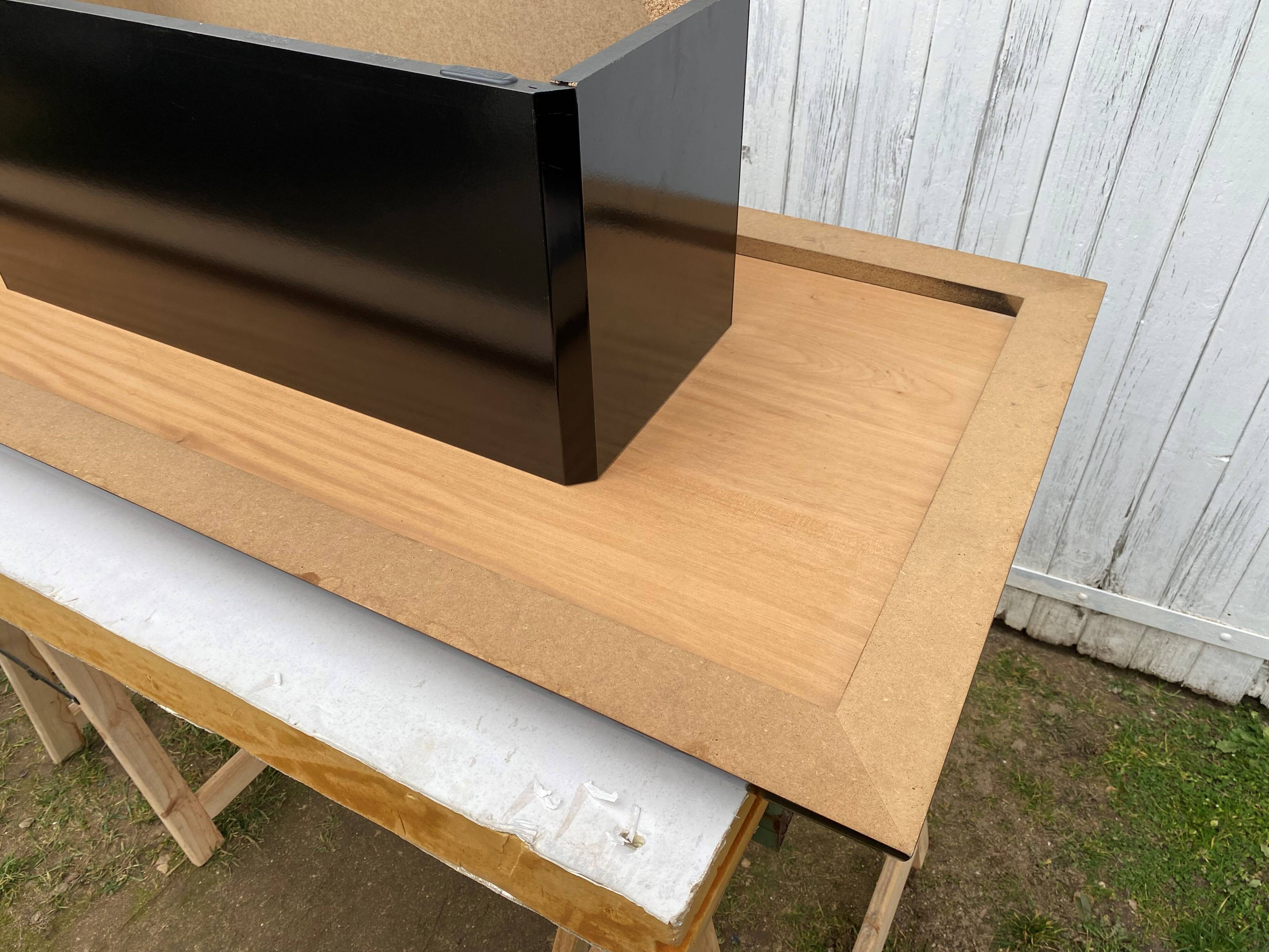 N1 coffee table in vintage 70s elm burl