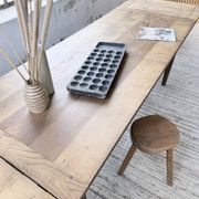Solid oak farmhouse table with extensions (190-280cm) 1950