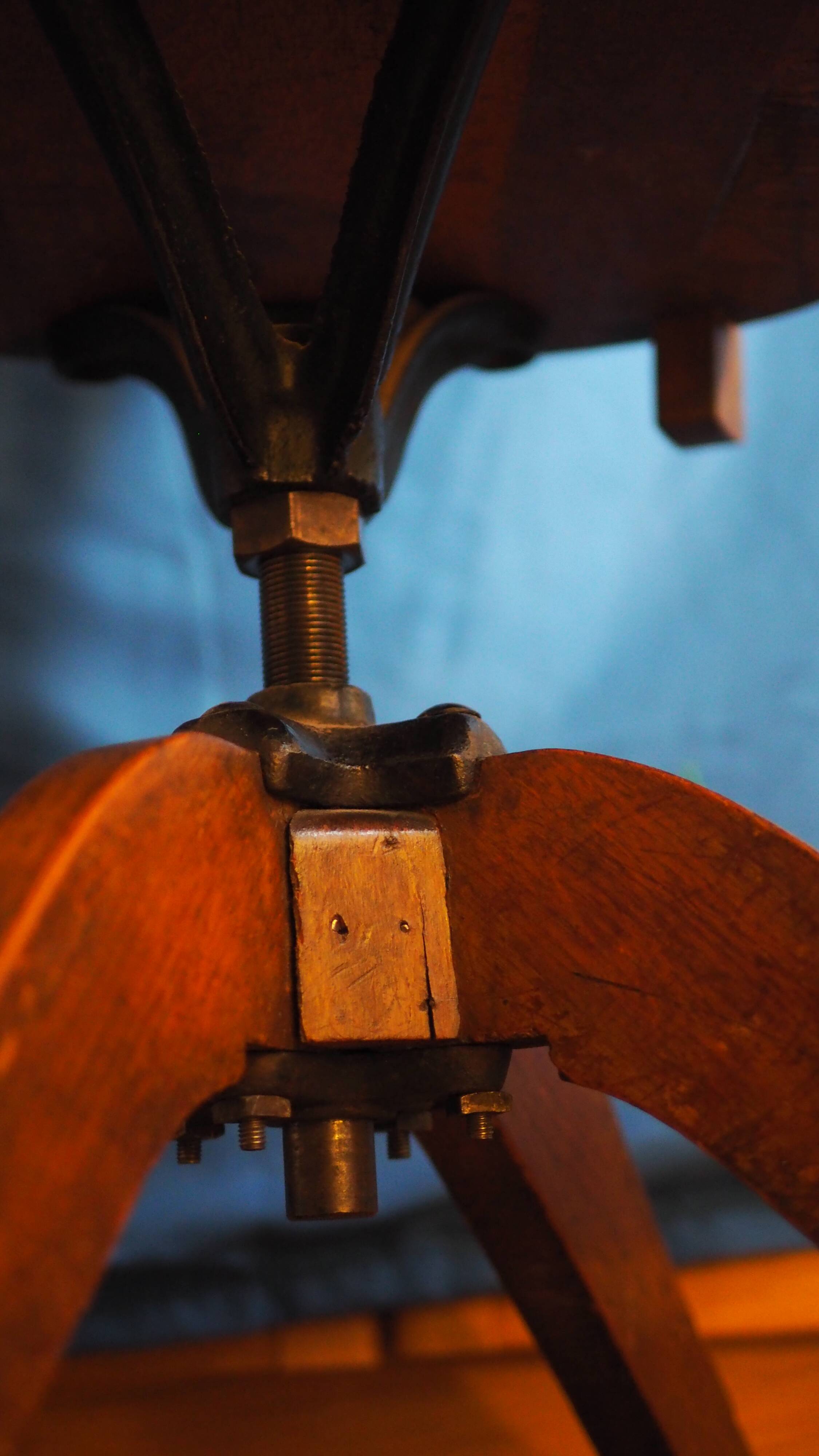 Western bistro chair rotating wood