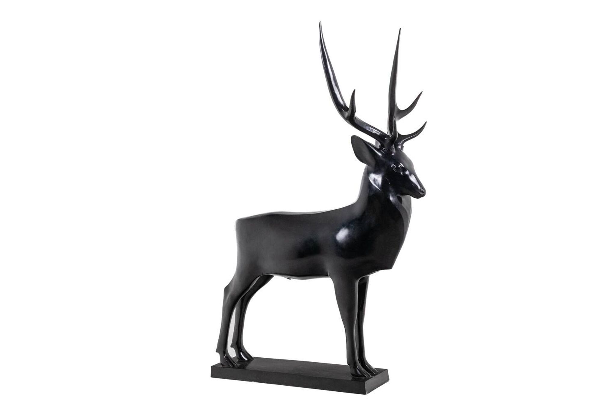 François Pompon. Deer, life-size bronze sculpture. 2006 edition