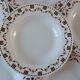 Set of 6 hollow plates Gien early twentieth century