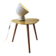 Table basse « haricot » tripode en bois vintage - design années 70