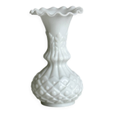 Vase soliflore en verre opaline blanc