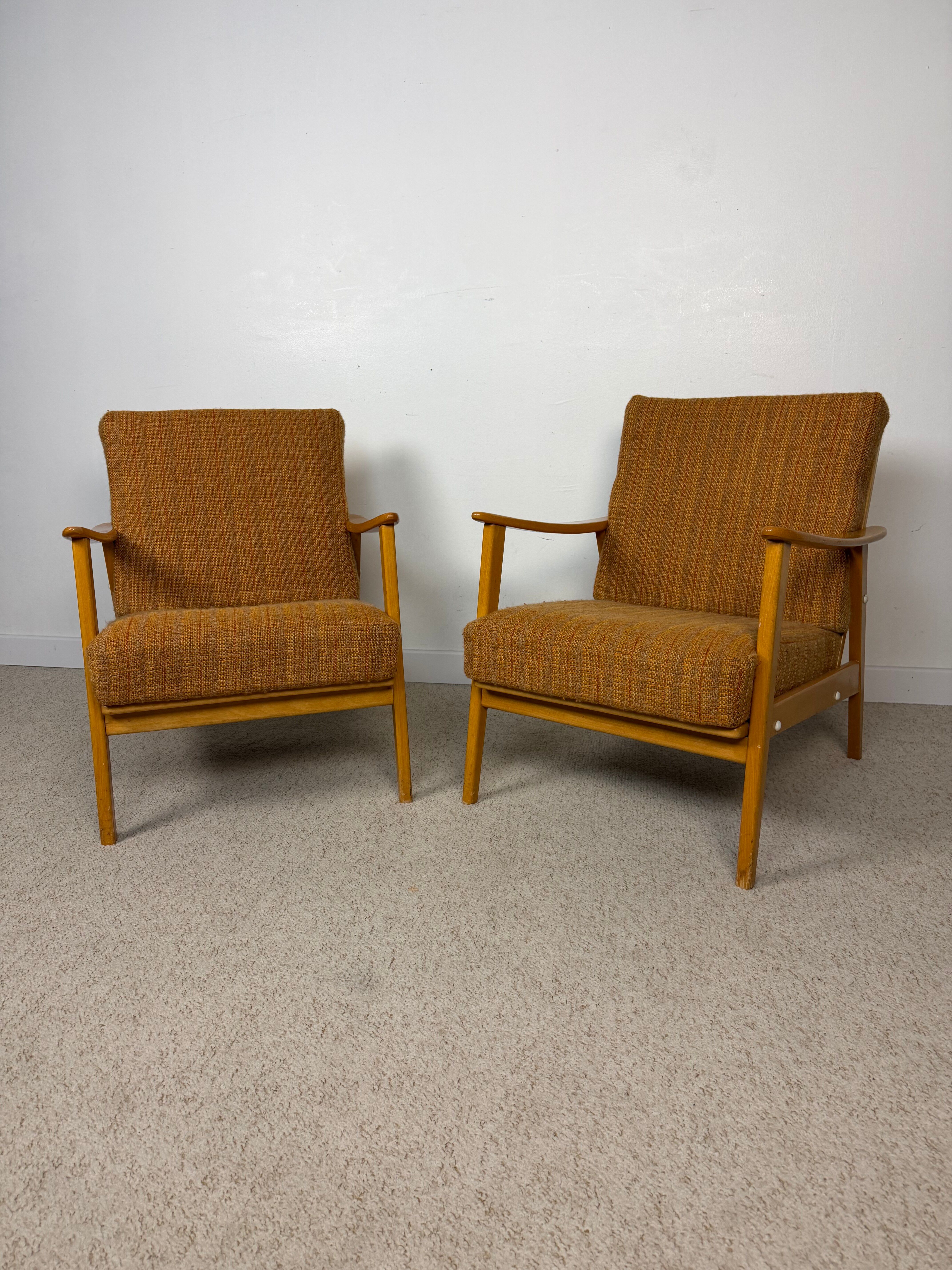 Paire de fauteuils vintage scandinaves