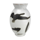 Vase grès émaillé décor calligraphique abstrait