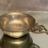 Regency style pewter bowl cup with handle