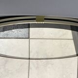 Miroir rond à décor noir années 60