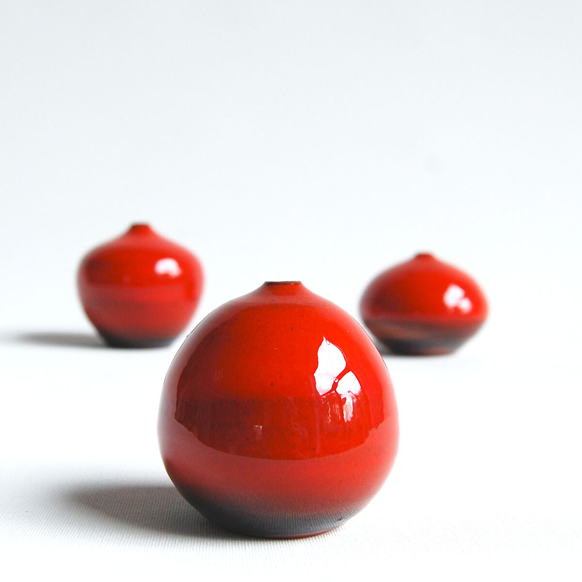 Trio of red ceramics Antonio Lampecco