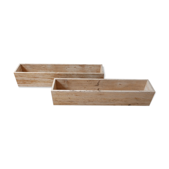 Pair of Mid-Century Travertine Belgium Planters