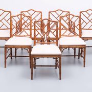 Chaises chinoises en faux bambou de style Chippendale du 20ème siècle