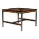 Vintage Mid-Century Modern Swedish Square Rosewood and Aluminium Coffee Table