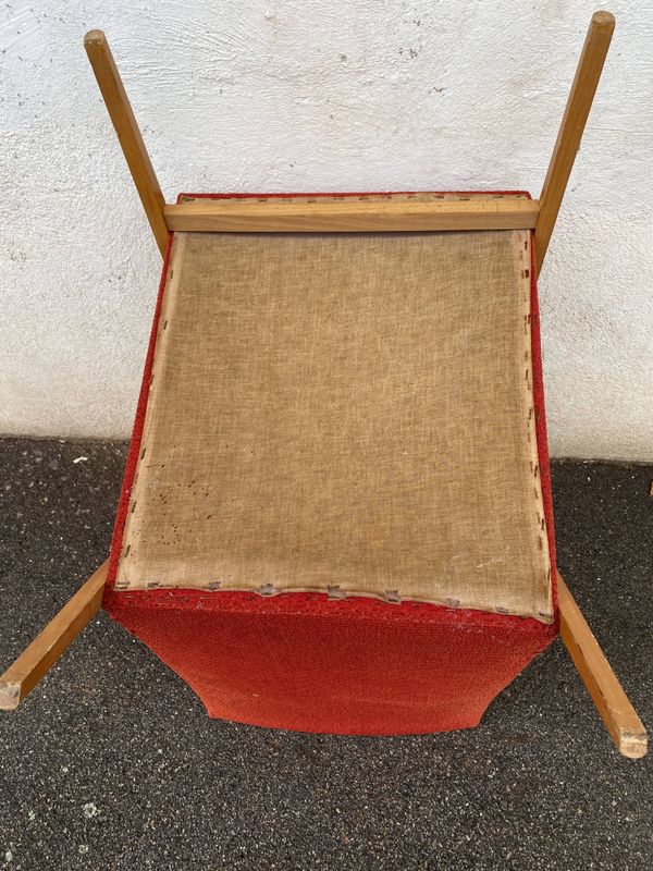 Fauteuil boomerang rouge