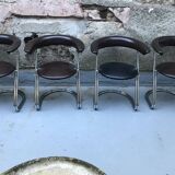 Set of 4 vintage cantilever chairs
