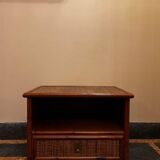 Dal Vera rattan and bamboo bedside table