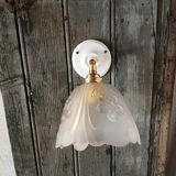 Vintage frosted glass wall light