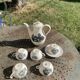 Coffee service, in earthenware with country motif, Boch La Louvière Belgium