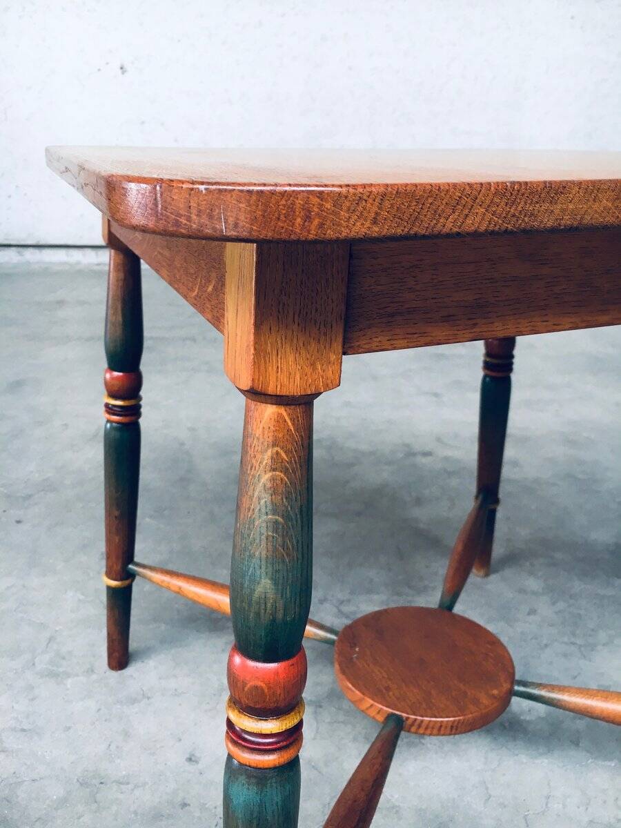 Amsterdam School Painted Side Table, Netherlands, 1920s