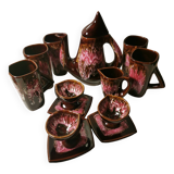 Vallauris Coffee/Tea Service 13 Pieces including Mugs. Signed Vintage