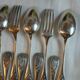 24 antique silver-plated cutlery sets