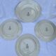 Set of 4 Bleu de Tournay iron earth plates