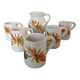 Orangeade set in cracked ceramic, floral pattern from the 60s