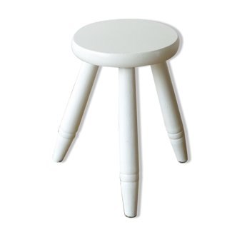 Cream white tripod stool