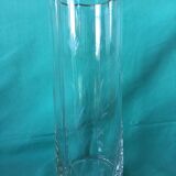 Glass vase polylobe serious pattern foliage
