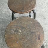 Metal and wood workshop top stool